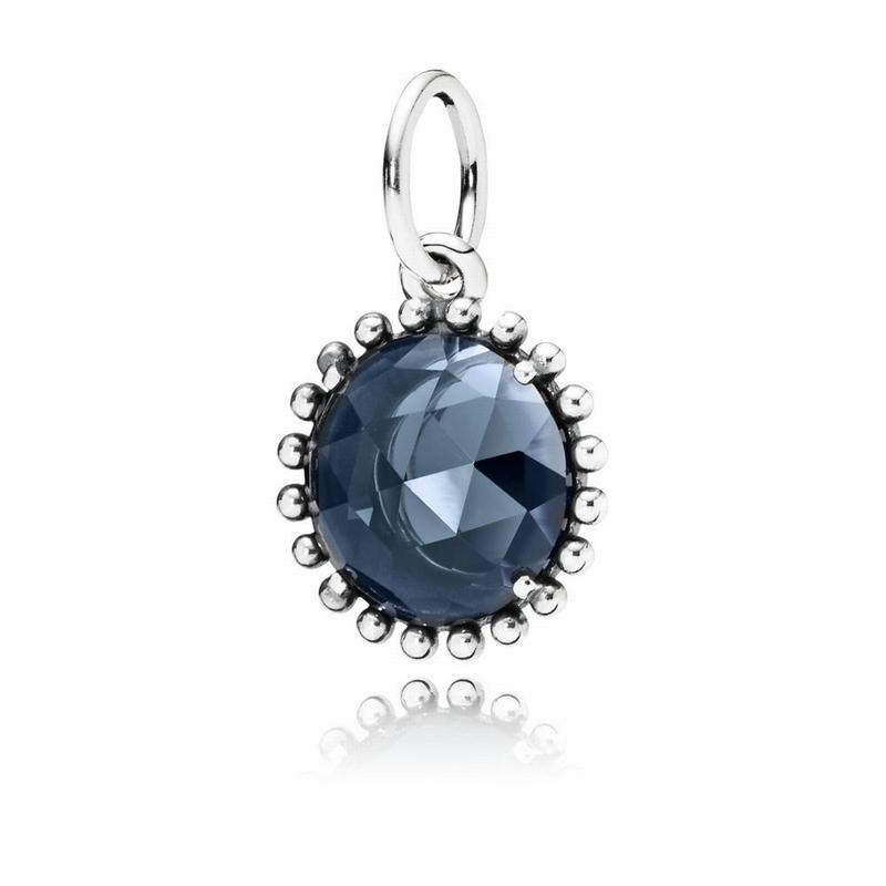 Pandora Midnight Star Pendant - Sterling Silver/Blue/Crystal - Canada | ZT9889UW